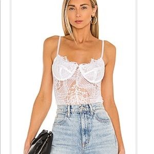 Revolve white lace bodysuit